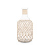 GLASS BOTTLE WITH WHITE ROPE MEDIUM