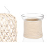 GLASS BOTTLE WITH WHITE ROPE MEDIUM