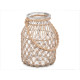 BOUGEOIR EN VERRE AVEC CORDE NATURELLE GRAND