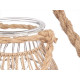 GLASS CANDLEHOLDER WITH NATURAL ROPE MEDIUM