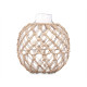 ESFERA VIDRO DECORATIVA COM CORDA NATURAL GRD