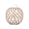 ESFERA VIDRO DECORATIVA COM CORDA NATURAL GRD