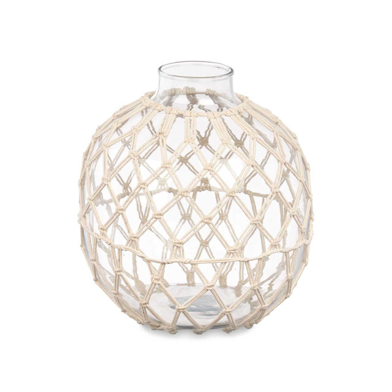 SFERA VETRO CORDA BIANCA GRD