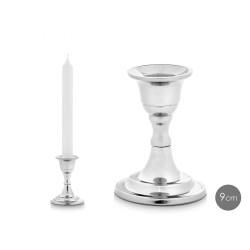 CANDELABRO SENCILLO PLATEADO 9CM