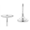 CANDELABRO BASE  GRANDE ARGENTATO 17 CM