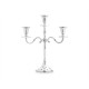 BOUGEOIR 3 BOUGIES ARGENTÉ 28CM