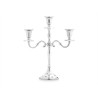 CANDELABRO 3 CANDELE ARGENTATO 28CM