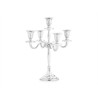 CANDELABRO 5 VELAS PRATEADO 28,5CM