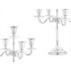 BOUGEOIR 5 BOUGIES ARGENTÉ 28,5CM