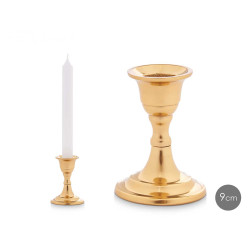 CANDELABRO SENCILLO DORADO 9CM