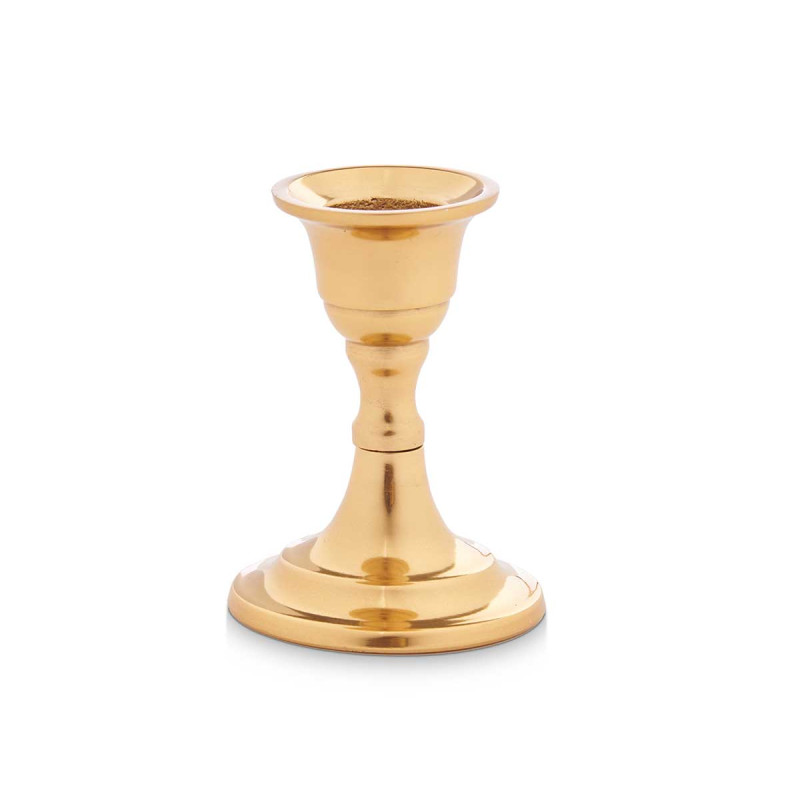CANDELABRO SENCILLO DORADO 9CM