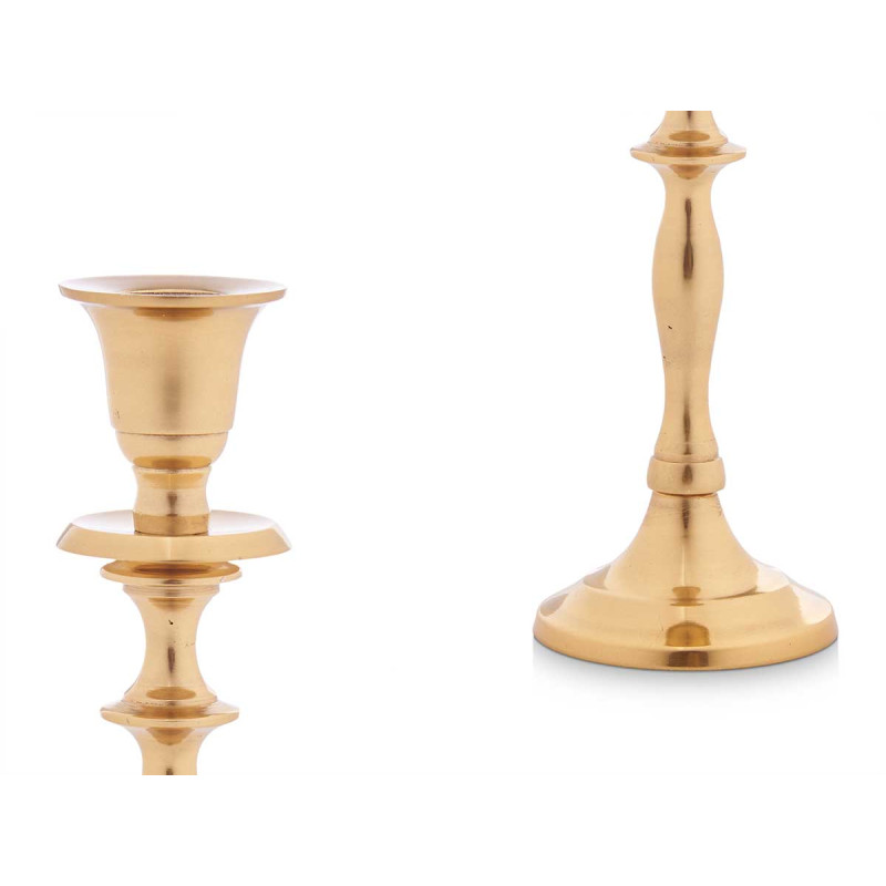 CANDELABRO MEDIANO DORADO 20CM