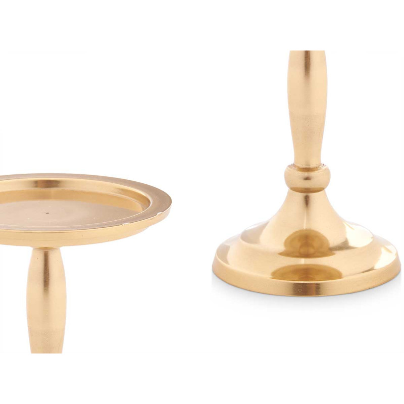 BOUGEOIR À BASE MOYEN DORÉ 12CM