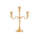 CANDELABRO 3 VELAS DORADO 28CM