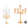 CANDELABRO 5 VELAS DOURADO 28,5CM