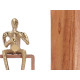 FIGURINE MÉTAL SAXOPHONE OR AVEC SUPPORT EN BOIS