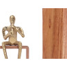 FIGURINE MÉTAL SAXOPHONE OR AVEC SUPPORT EN BOIS