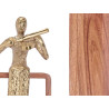 FIGURA METALLO VIOLINO D'ORO SUPPORTO LEGNO