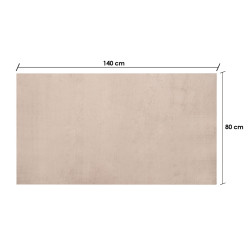 TAPIS SOFT BEIGE FONCÉ 80X140CM