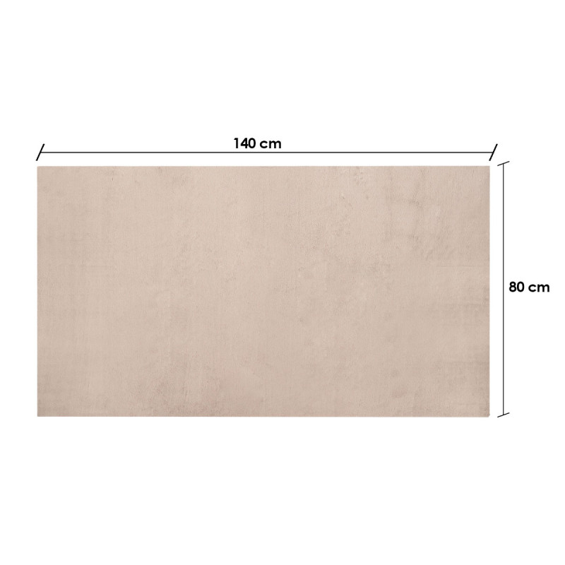 ALFOMBRA SOFT BEIGE OSCURO 80X140CM