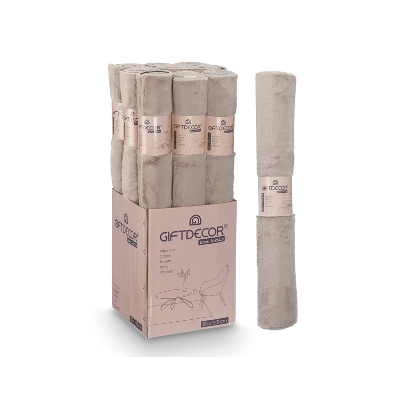 ALFOMBRA SOFT BEIGE OSCURO 80X140CM