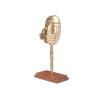 FIGURINE MÉTAL MAIN BOUCHE OR AVEC SUPPORT EN BOIS