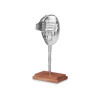 FIGURA METALLO MANO OCCHI ARGE SUPPORTO IN LEGNO