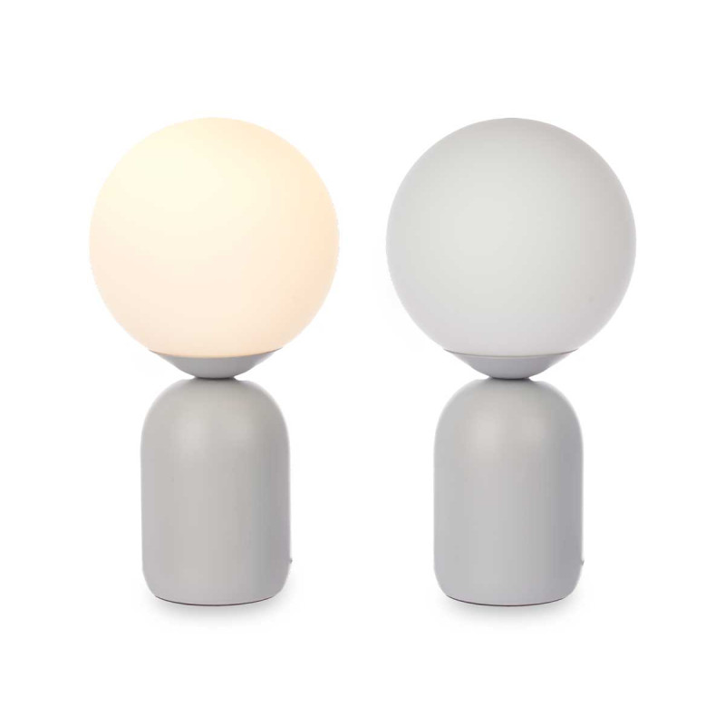 LAMPE À BOULE GRIS