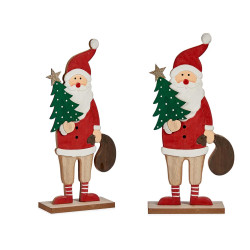 BABBO NATALE LEGNO ALBERO BORSA DEI REGALI