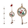 GUIRLANDE BOIS NOEL BOULES PERE NOEL  110CM