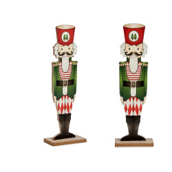 FIGURA IN LEGNO SCHIACCIANOCI 60CM VERDE