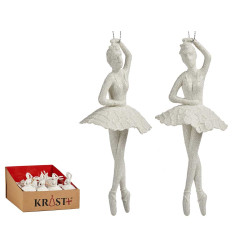 ADDOBBO ALBERO NATALE BALLERINA BIANCO