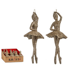ADDOBBO ALBERO NATALE BALLERINA CHAMPAGNE