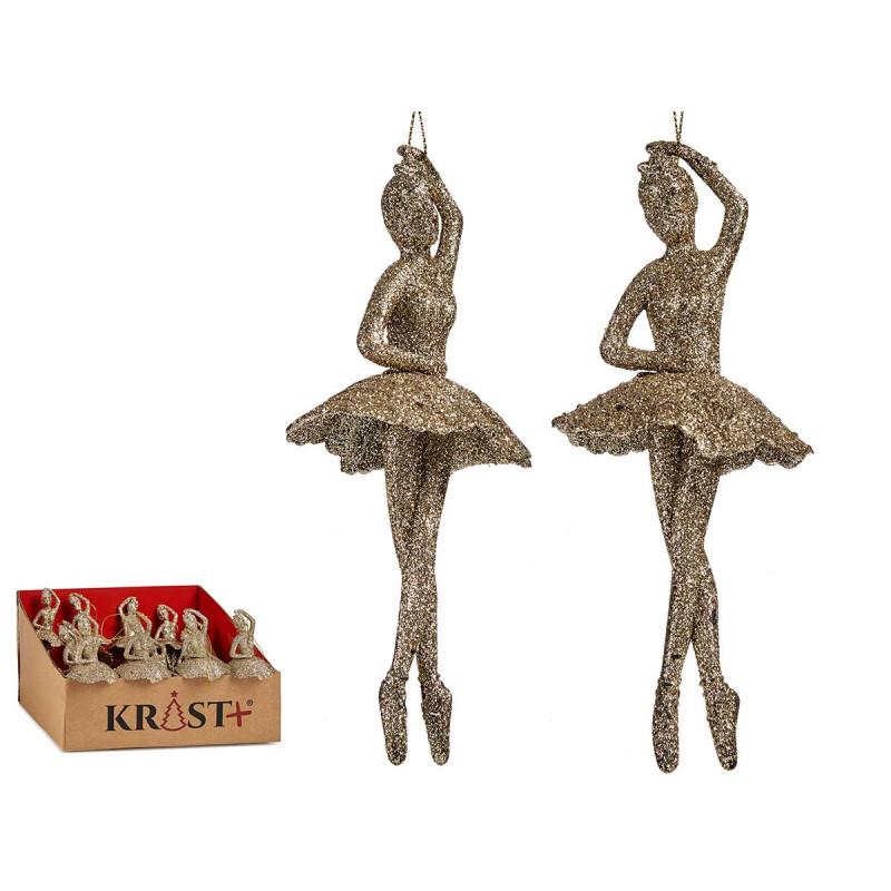 ADORNO PARA ÁRVORE DE NATAL BAILARINA CHAMPANHE 