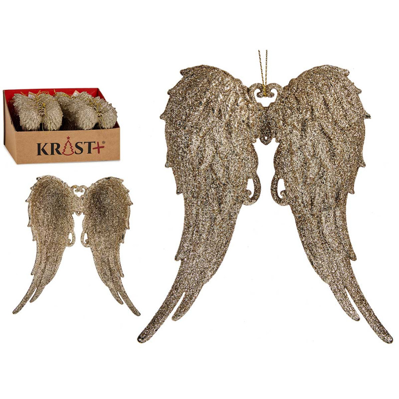 CHRISTMAS TREE ORNAMENT WINGS CHAMPAGNE