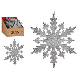 ADORNO PARA ÁRVORE DE NATAL FLOCO NEVE PRATEADA