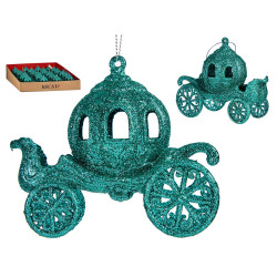 ADDOBBO ALBERO NATALE CARROZZA ZUCCA VERDE MENTA