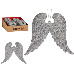 CHRISTMAS TREE ORNAMENT PUMPKIN DOBLE WINGS SILVER