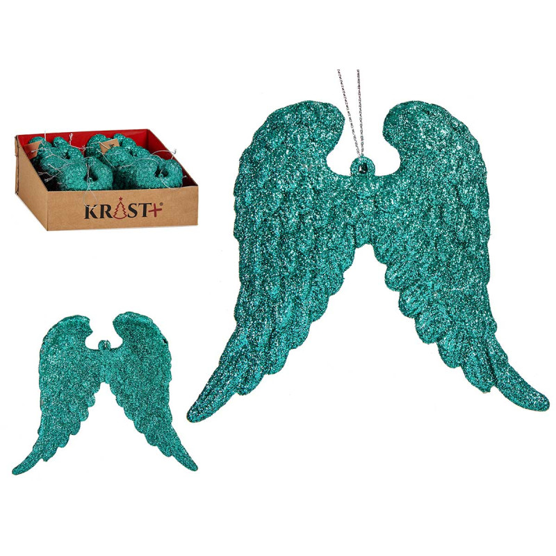 DECORATION ARBRE NOEL AILE DOUBLE VERT MENTHE