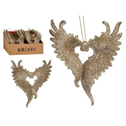 ADDOBBO ALBERO NATALE PICCOLE ALI CHAMPAGNE