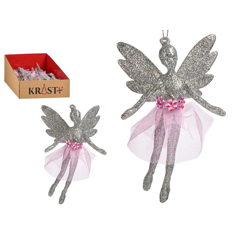 CHRISTMAS TREE ORNAMENT FAIRY SILVER