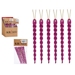 CHRISTMAS TREE ORNAMENT STALACTITE FUCHSIA
