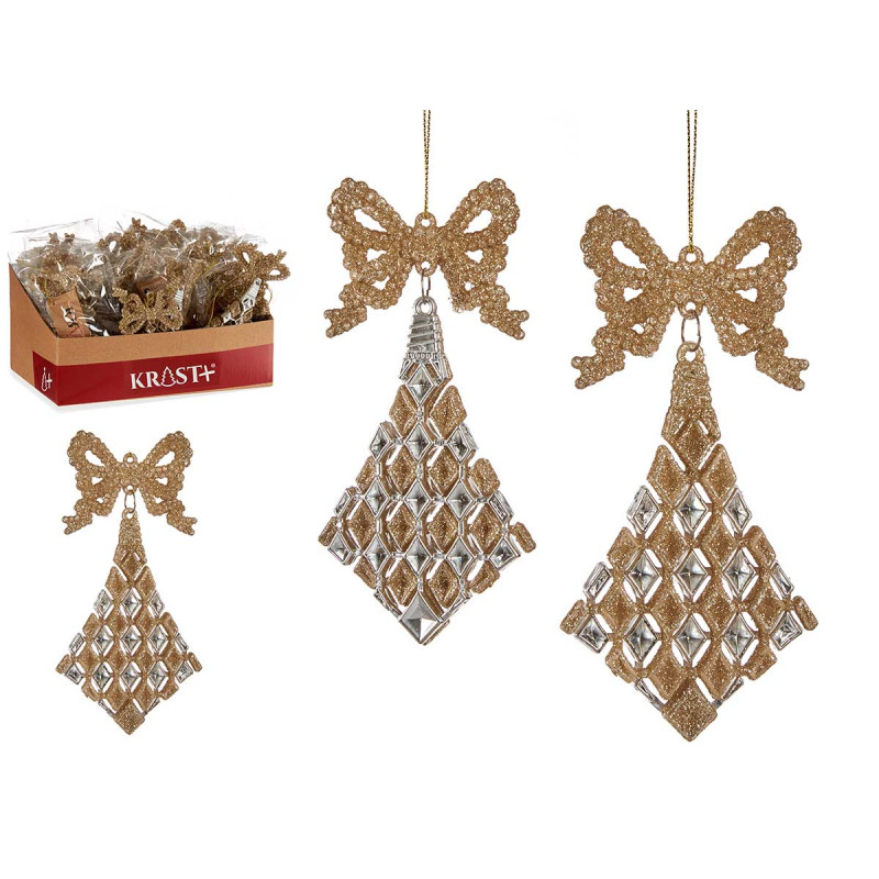 ADDOBBO ALBERO NATALE ROMBOS FILO CHAMPAGNE
