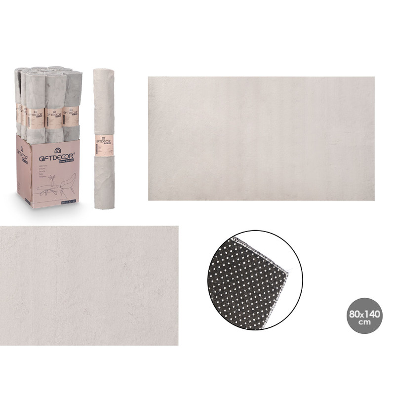 TAPETE SOFT CINZENTO CLARO 80X140CM