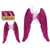 CHRISTMAS TREE ORNAMENT WINGS WITH FEATHER FUCHSIA