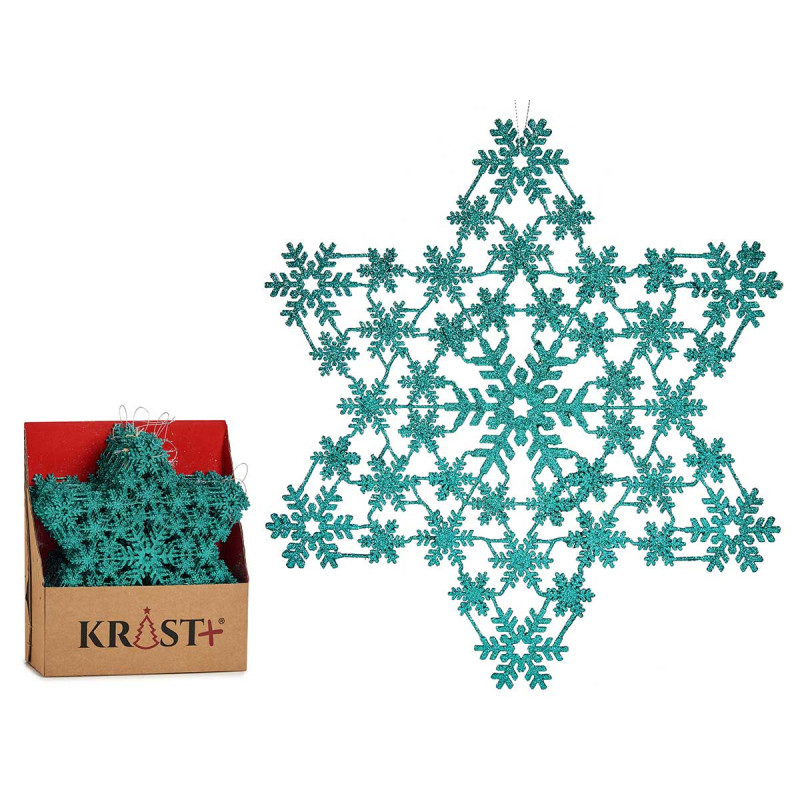 DECORATION ARBRE NOEL ETOILE GRD VERT MENTHE 