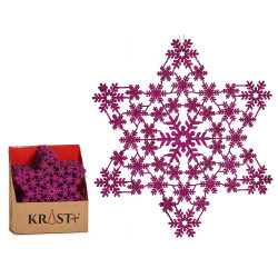 DECORATION ARBRE NOEL ETOILE GRD FUCHSIA 
