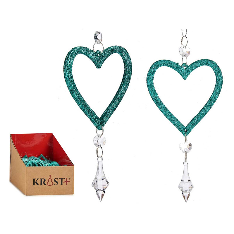 ADDOBBO ALBERO NATALE CUORE VERDE MENTA