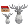 CHRISTMAS TREE ORNAMENT REINDEER  SILVER