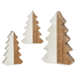 ALBERO IN LEGNO E CERAMICA NATALE 5 ALTEZZE